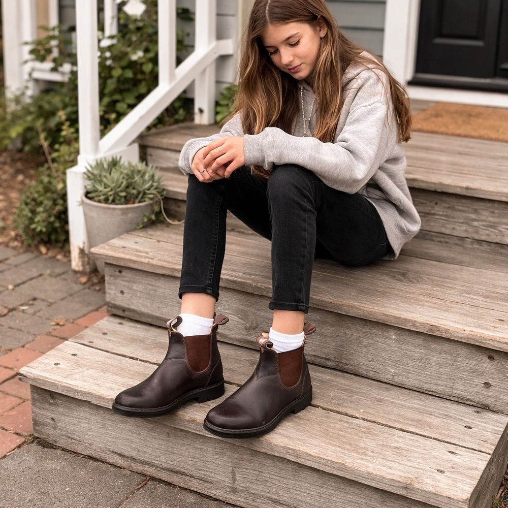 Blundstone #550 Leather Lined Walnut Chelsea Boots AU4.5